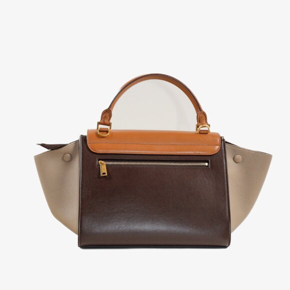 Celine Tri-Color Tan Trapeze Bag - Picture 4 of 14